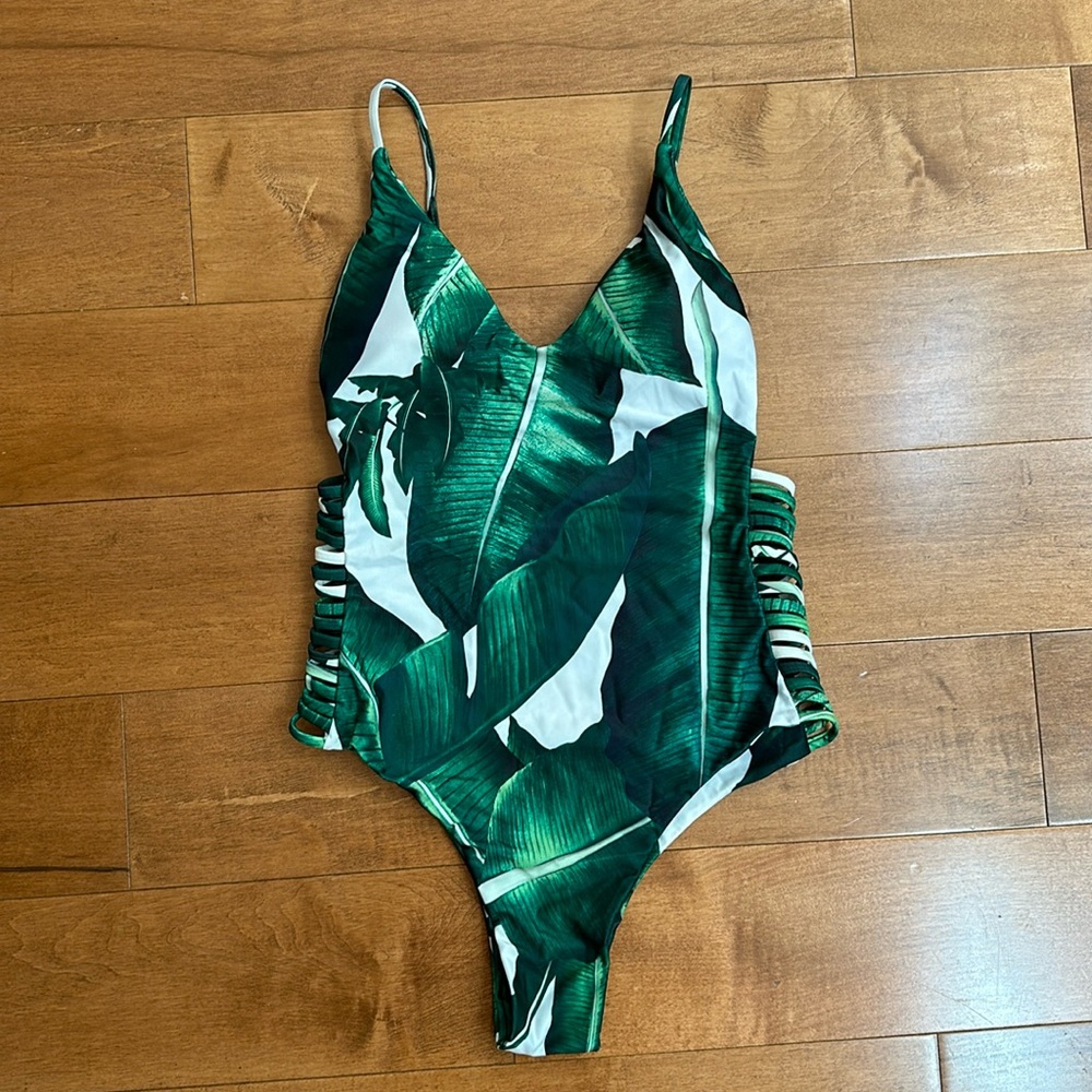 Palm Leaf One Piece Swimsuit